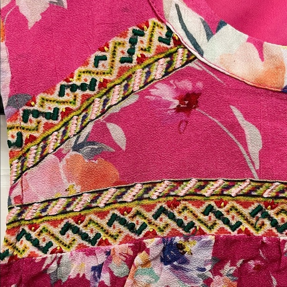 Anthropologie Multicolor Watercolor Floral Sleeveless Blouse - Size Small - Picture 11 of 16